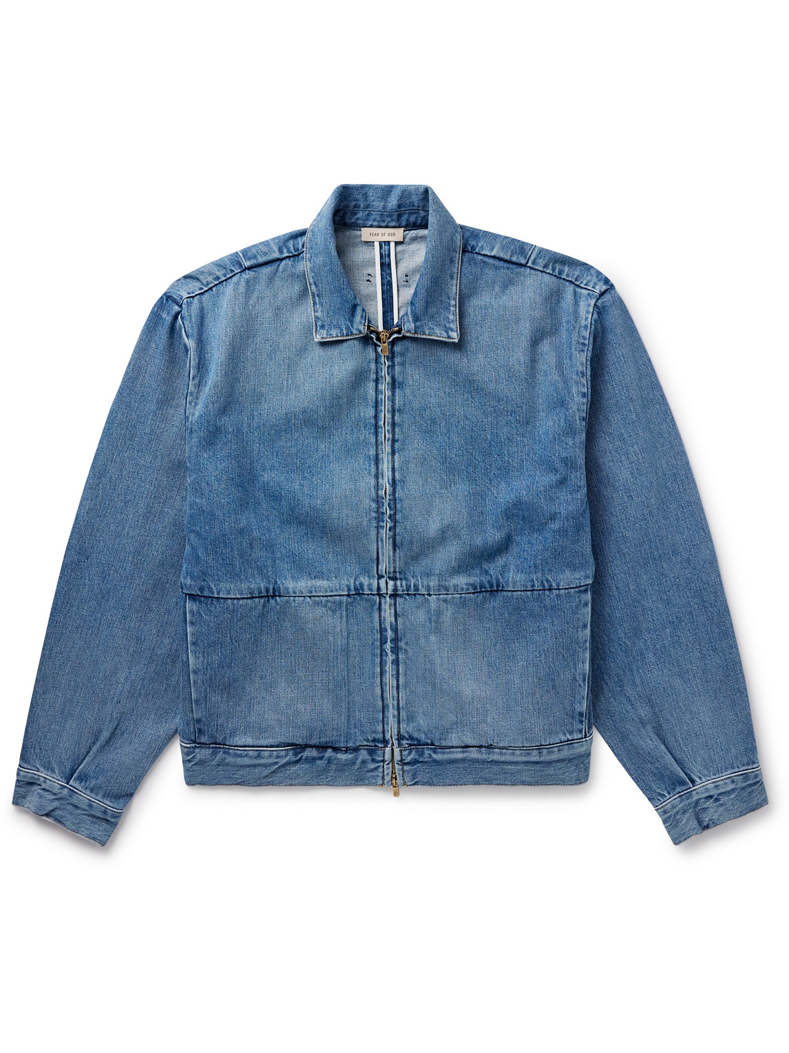 Shop Fear Of God Denim Jacket In Blue