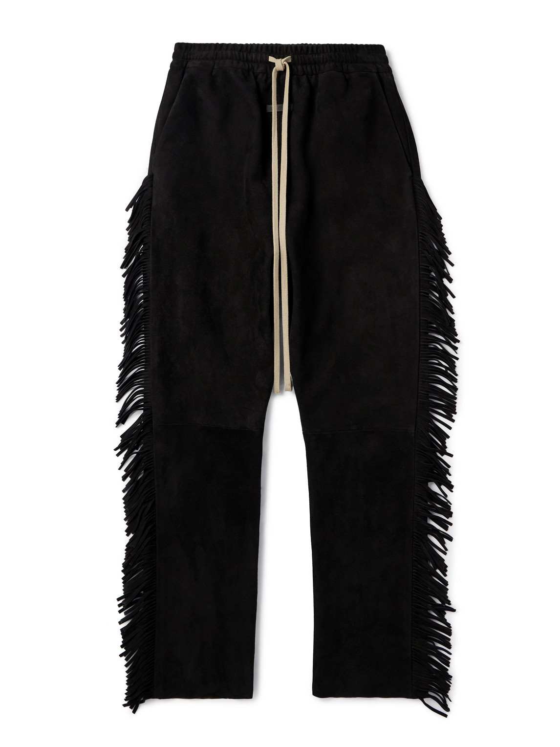 Forum Straight-Leg Fringed Suede Drawstring Trousers