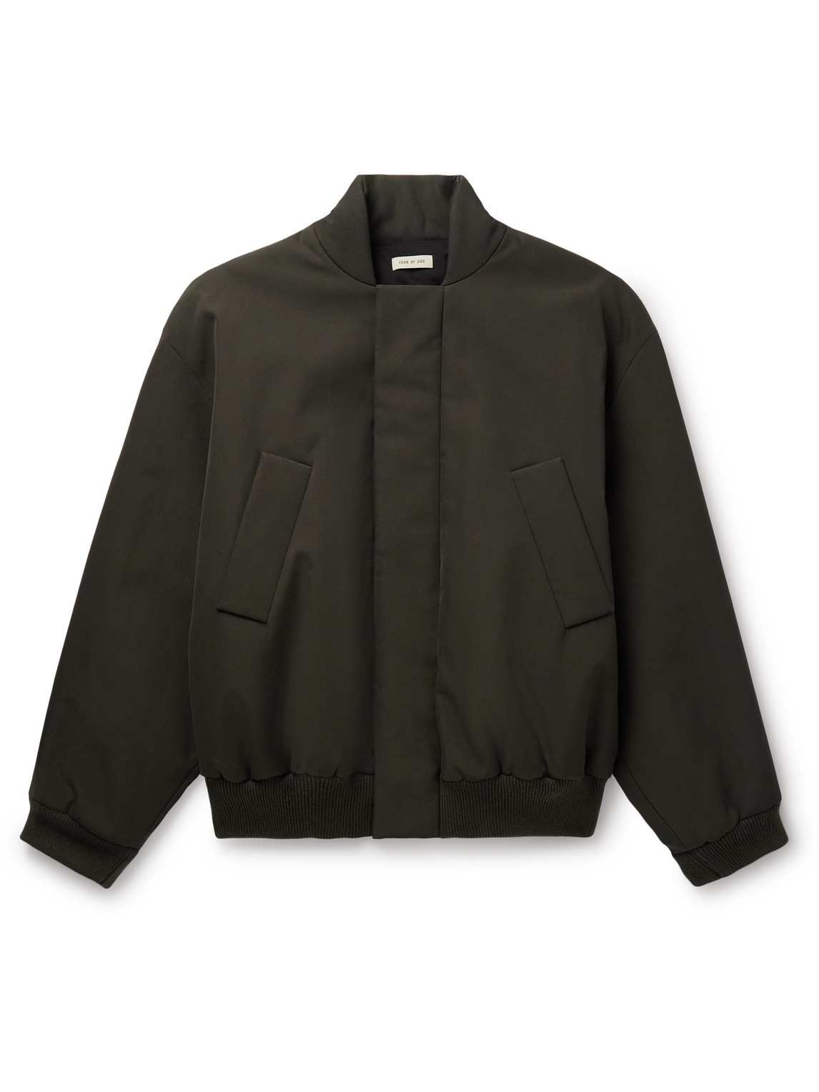 Virgin Wool and Cotton-Blend Twill Bomber Jacket