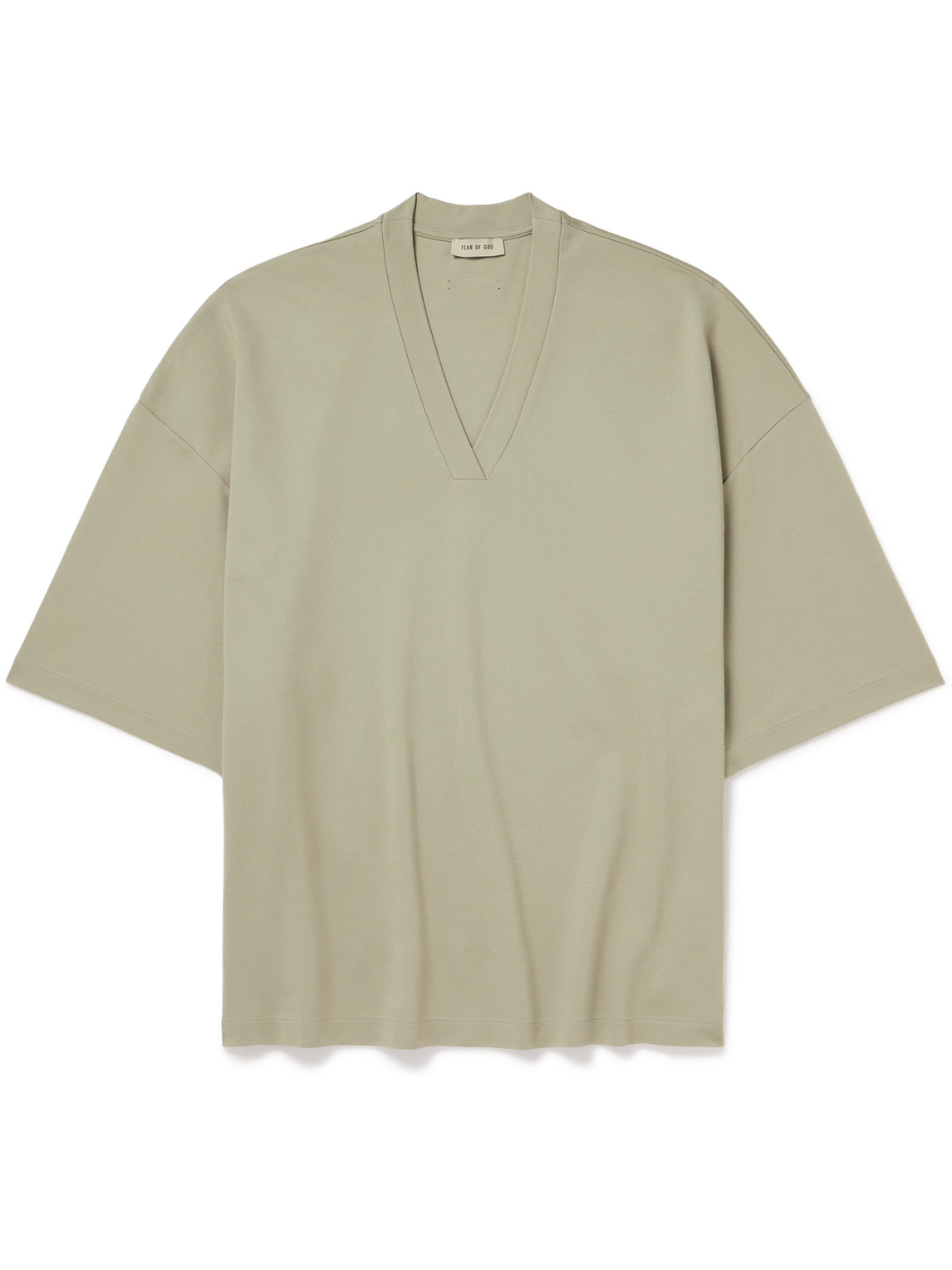 Shop Fear Of God Milano Oversized Jersey T-shirt In Brown