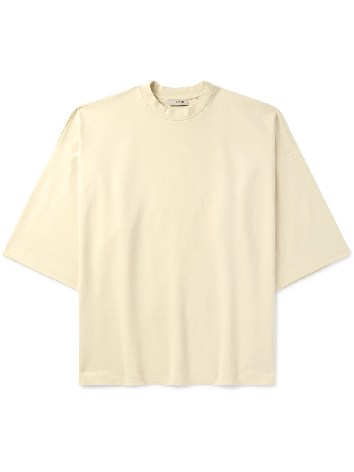 Shop Fear Of God Thunderbird Milano Oversized Embroidered Jersey T-shirt In Yellow