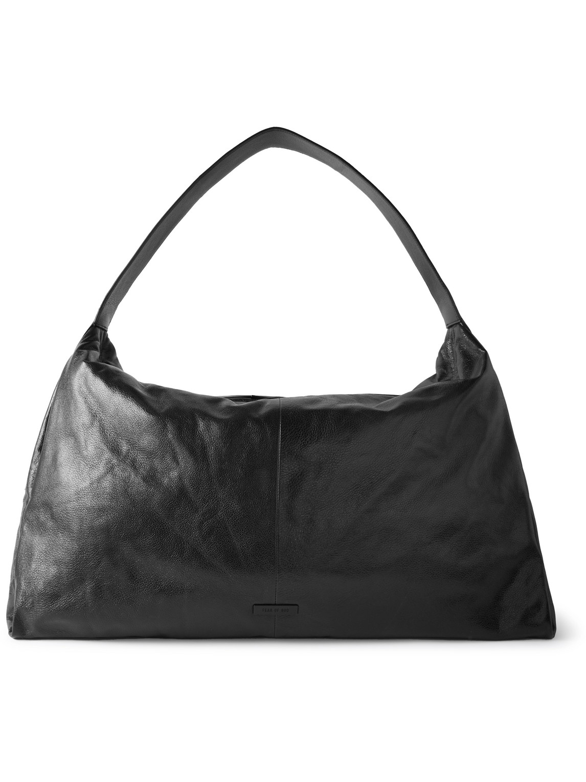 Fear Of God Moto Full-grain Leather Tote Bag In Black