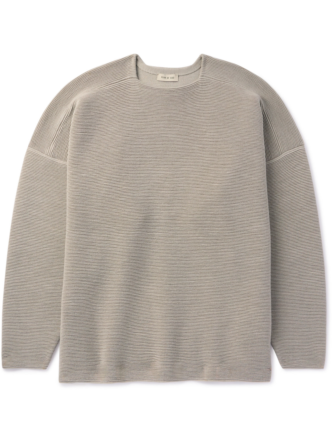 Fear Of God Ottoman Ribbed Wool Sweater In Neutrals