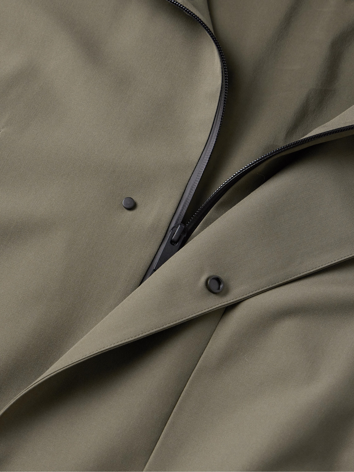 Shop Fear Of God Virgin Wool-crepe Trench Coat In Green