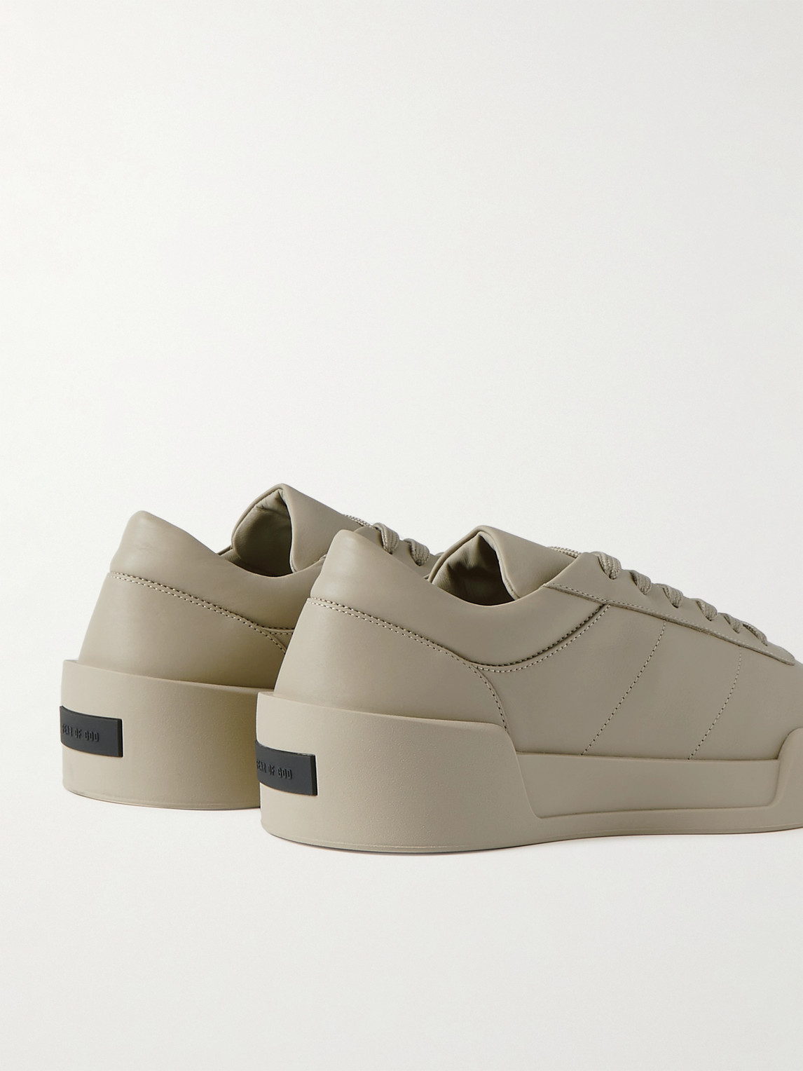 Shop Fear Of God Aerobic Low Leather Sneakers In Brown