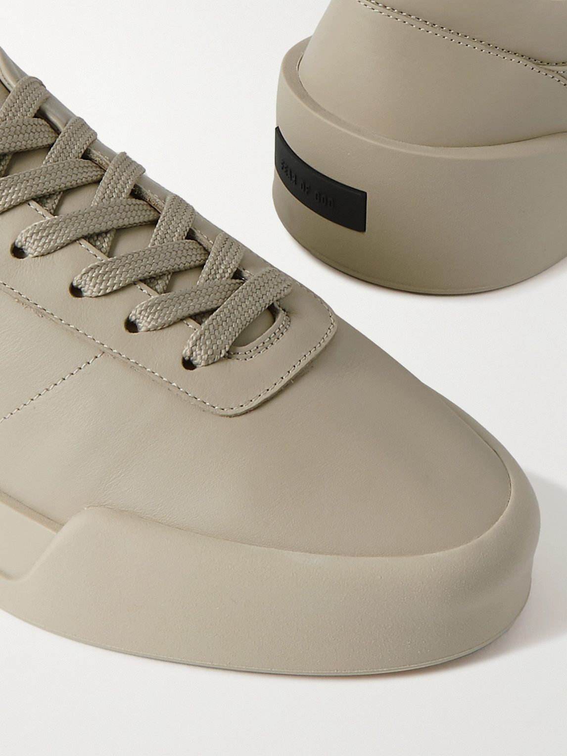 Shop Fear Of God Aerobic Low Leather Sneakers In Brown