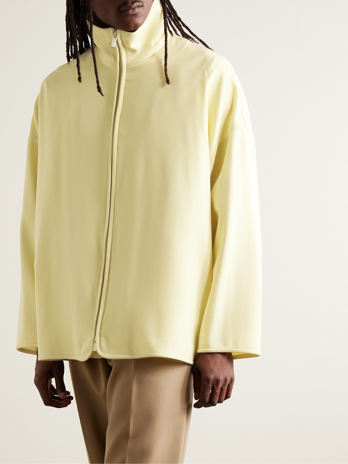 Shop Fear Of God Virgin Wool Jacket In Yellow