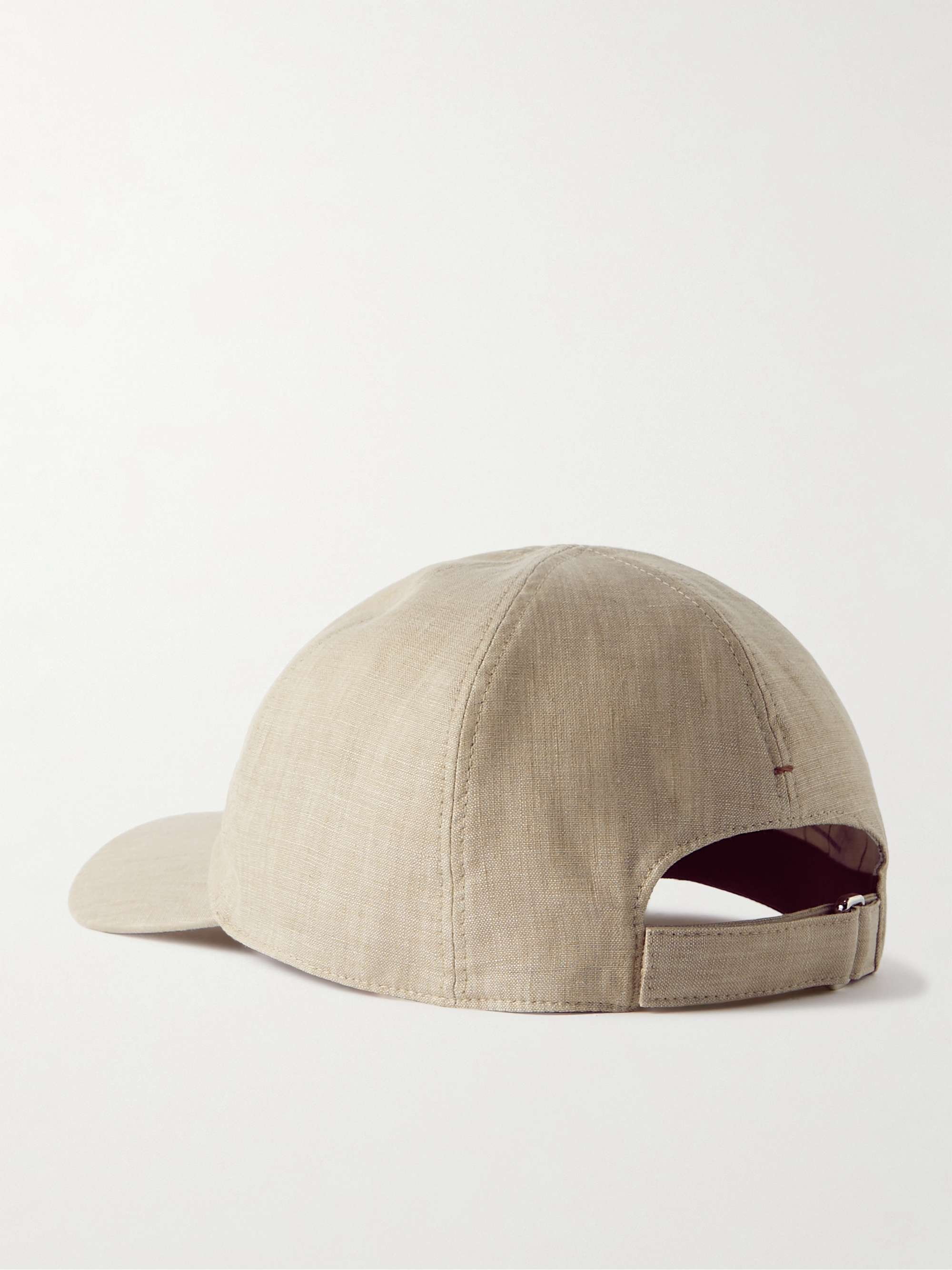 LORO PIANA Logo-Embroidered Linen Baseball Cap for Men | MR PORTER