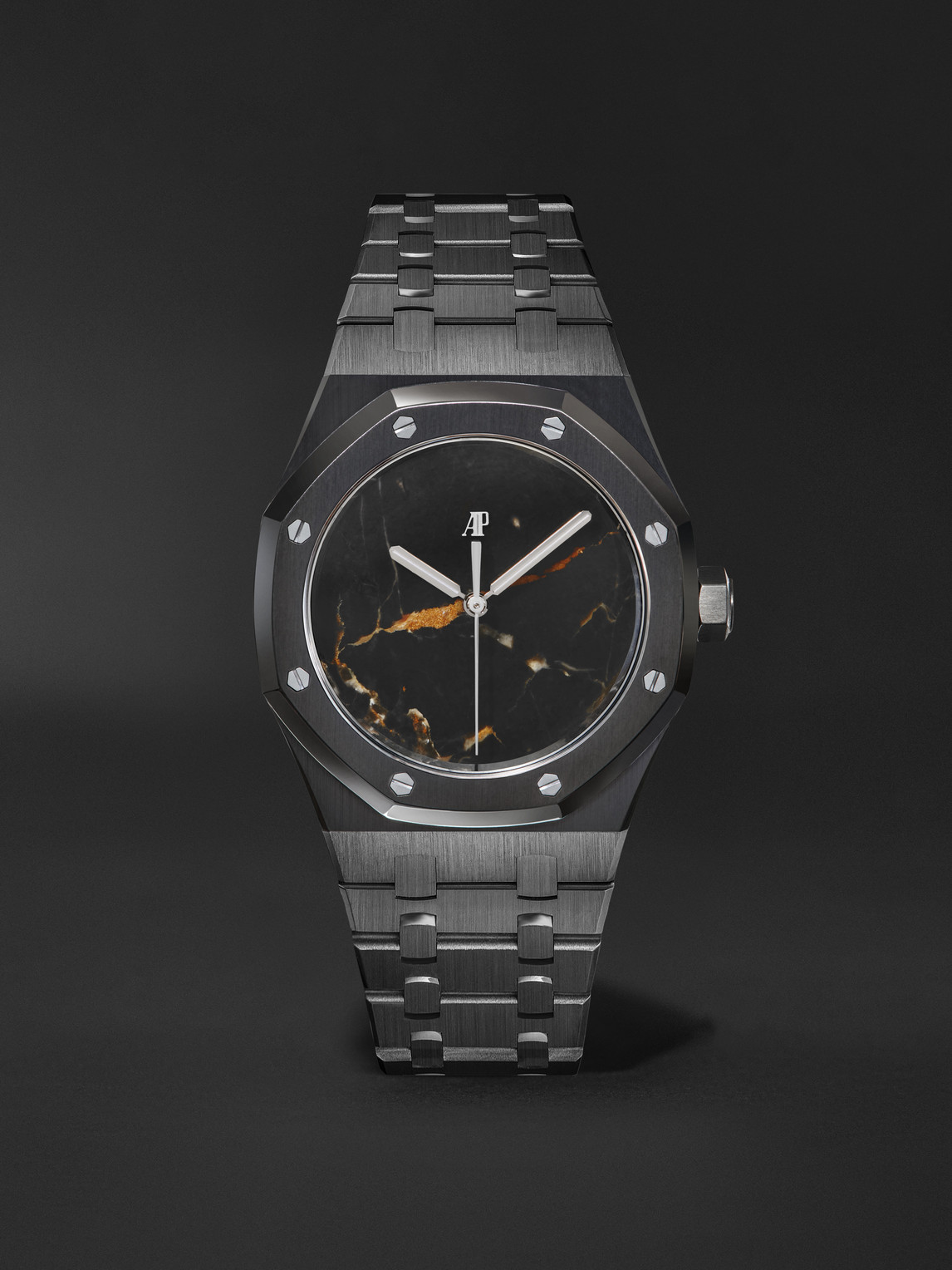 MAD Audemars Piguet Customized Royal Oak Limited Edition Automatic 37mm DLC-Coated Stainless Steel Watch, Ref. No. RO37HPMRBSL - Men