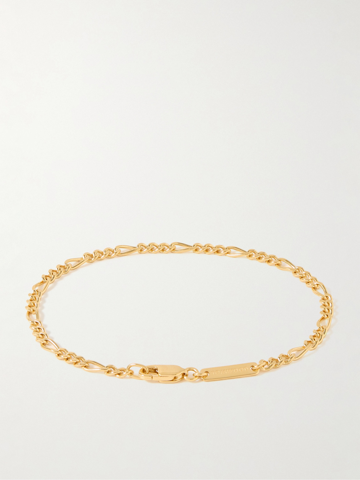 Shop Tom Wood Bo Slim Recycled Gold-plated Chain Bracelet