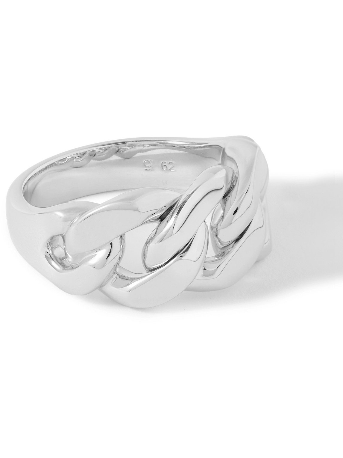 Shop Tom Wood Dean Recycled Rhodium-plated Ring In Silver