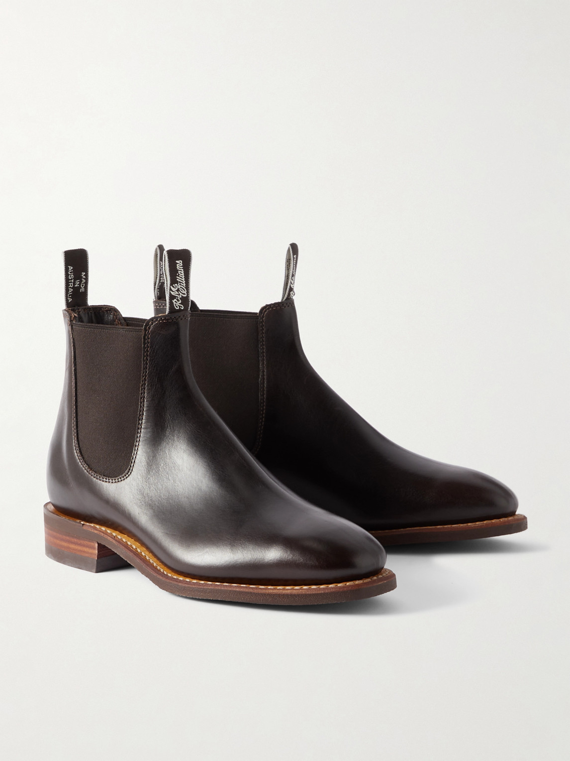 Shop R.m.williams Leather Chelsea Boots In Brown
