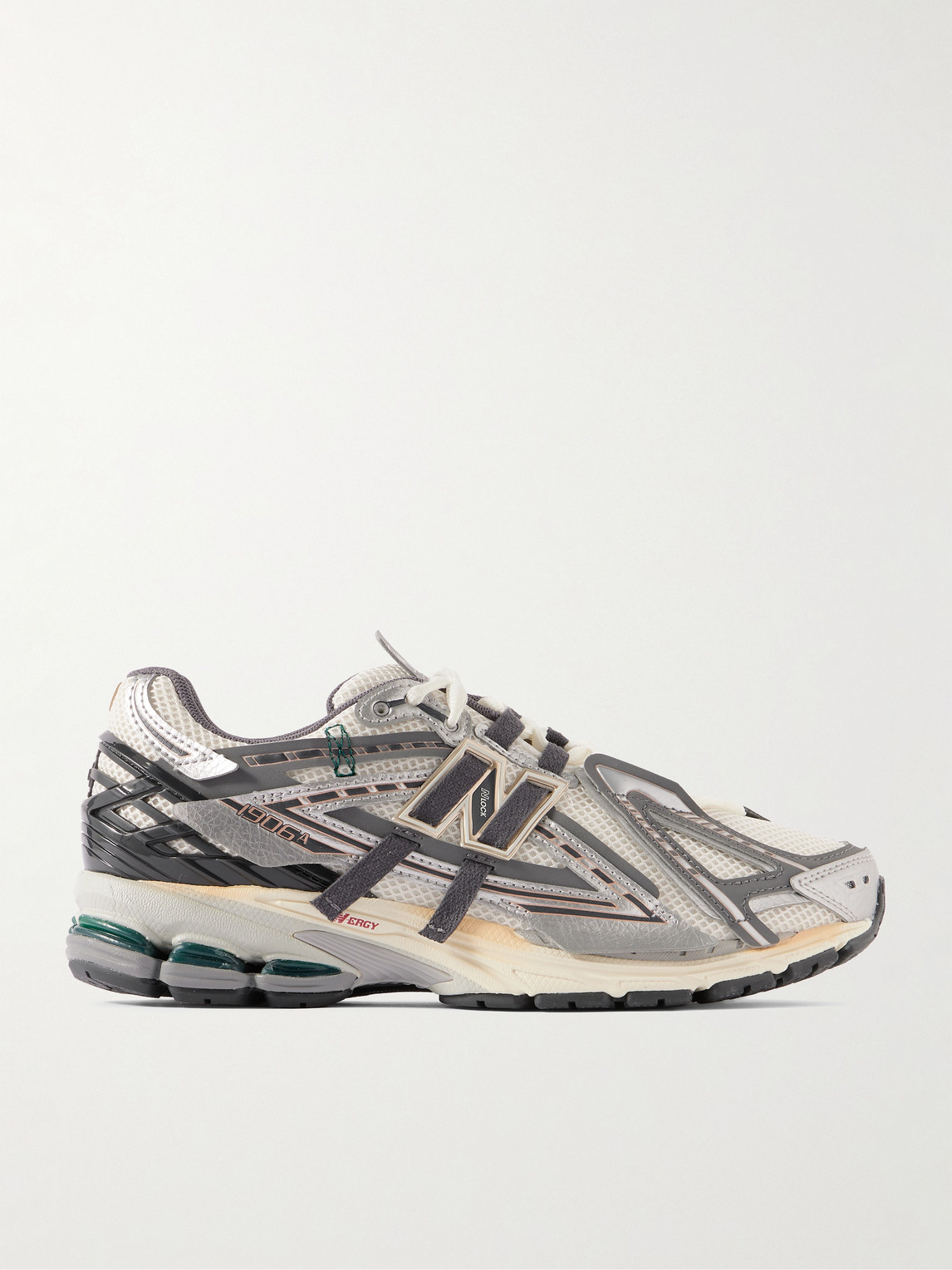 MiAsia 1906 Tech Explosion Metallic-Leather, Rubber and Mesh Sneakers