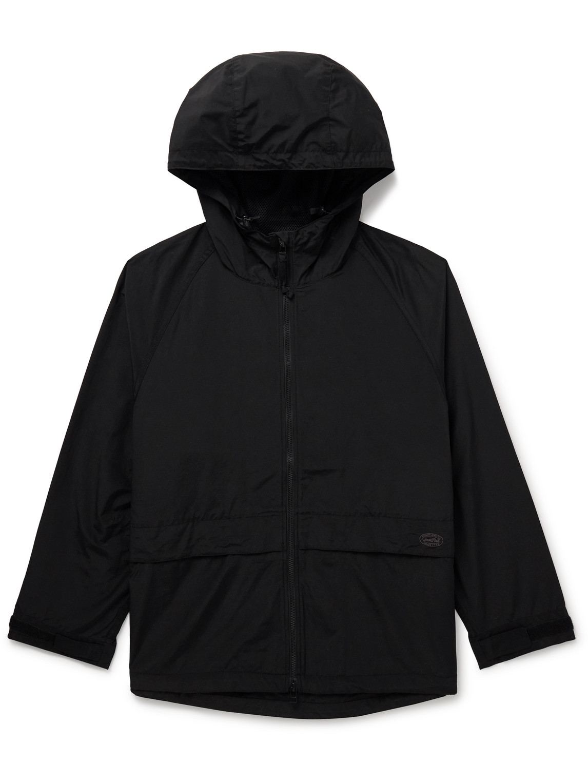 Snow Peak Light Mountain Cotton-blend Hooded Jacket In Black