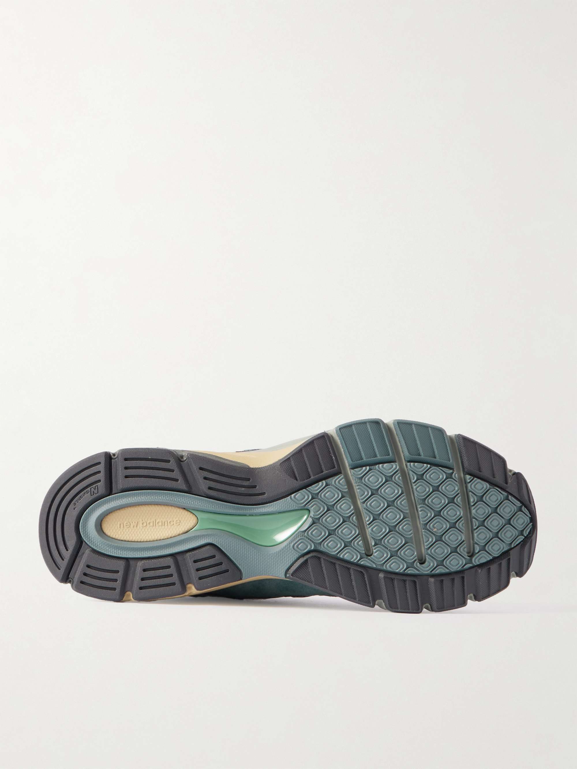 NEW BALANCE + Auralee 990v4 Leather-Trimmed Suede and Mesh
