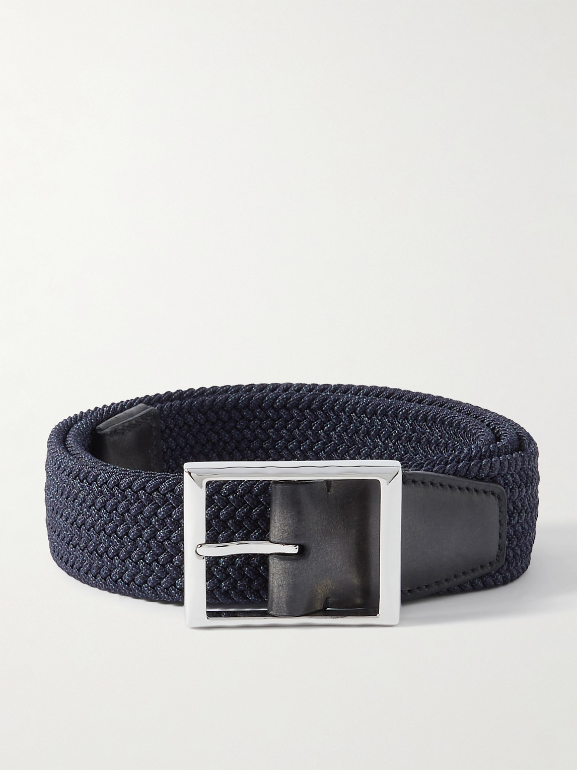 Berluti 3.5cm Venezia Leather-Trimmed Woven Cord Belt - Men