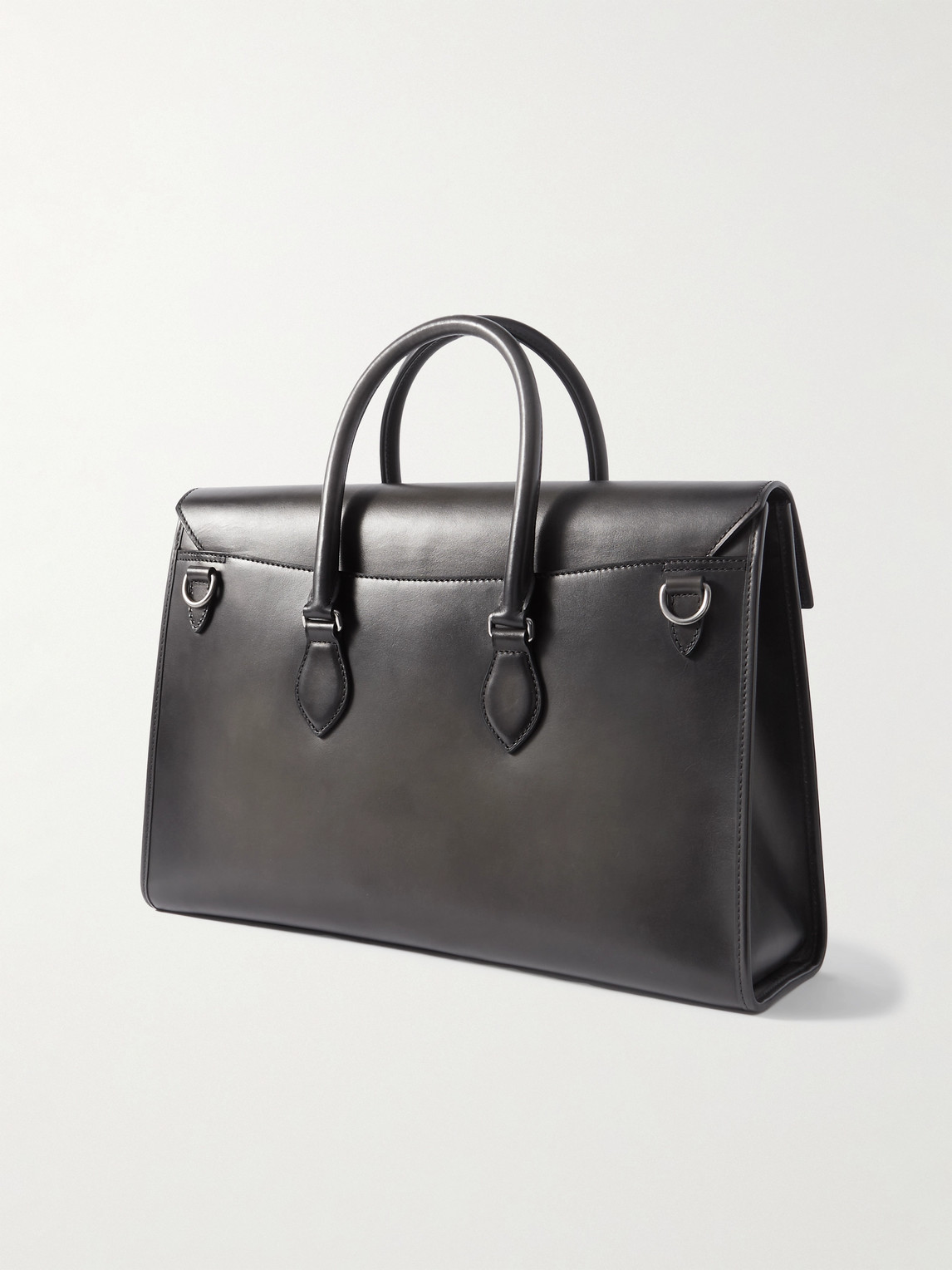 Shop Berluti E'mio Scritto Venezia Leather Briefcase In Black