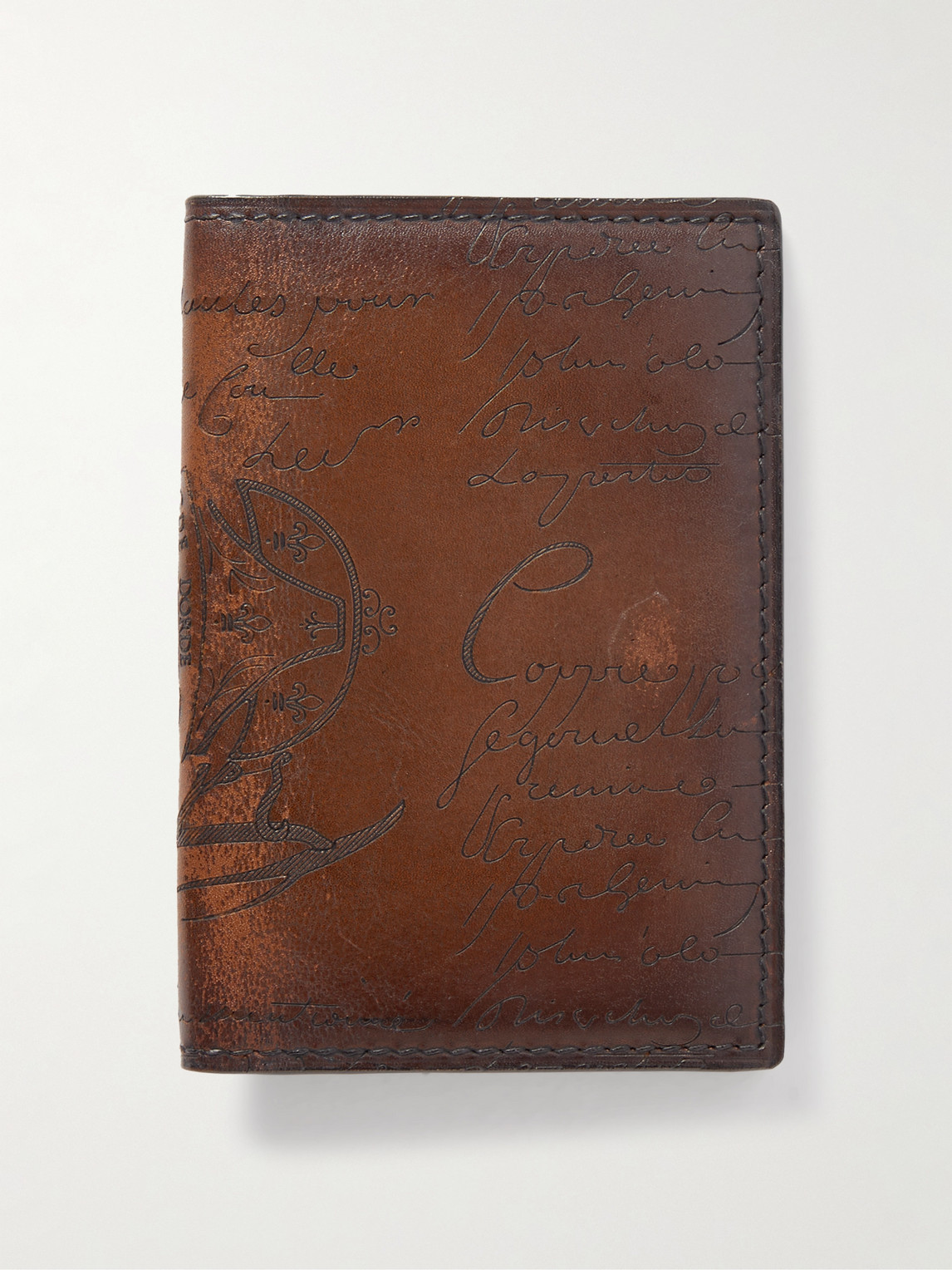 Berluti Jagua Neo Scritto Venezia Leather Bifold Cardholder - Men