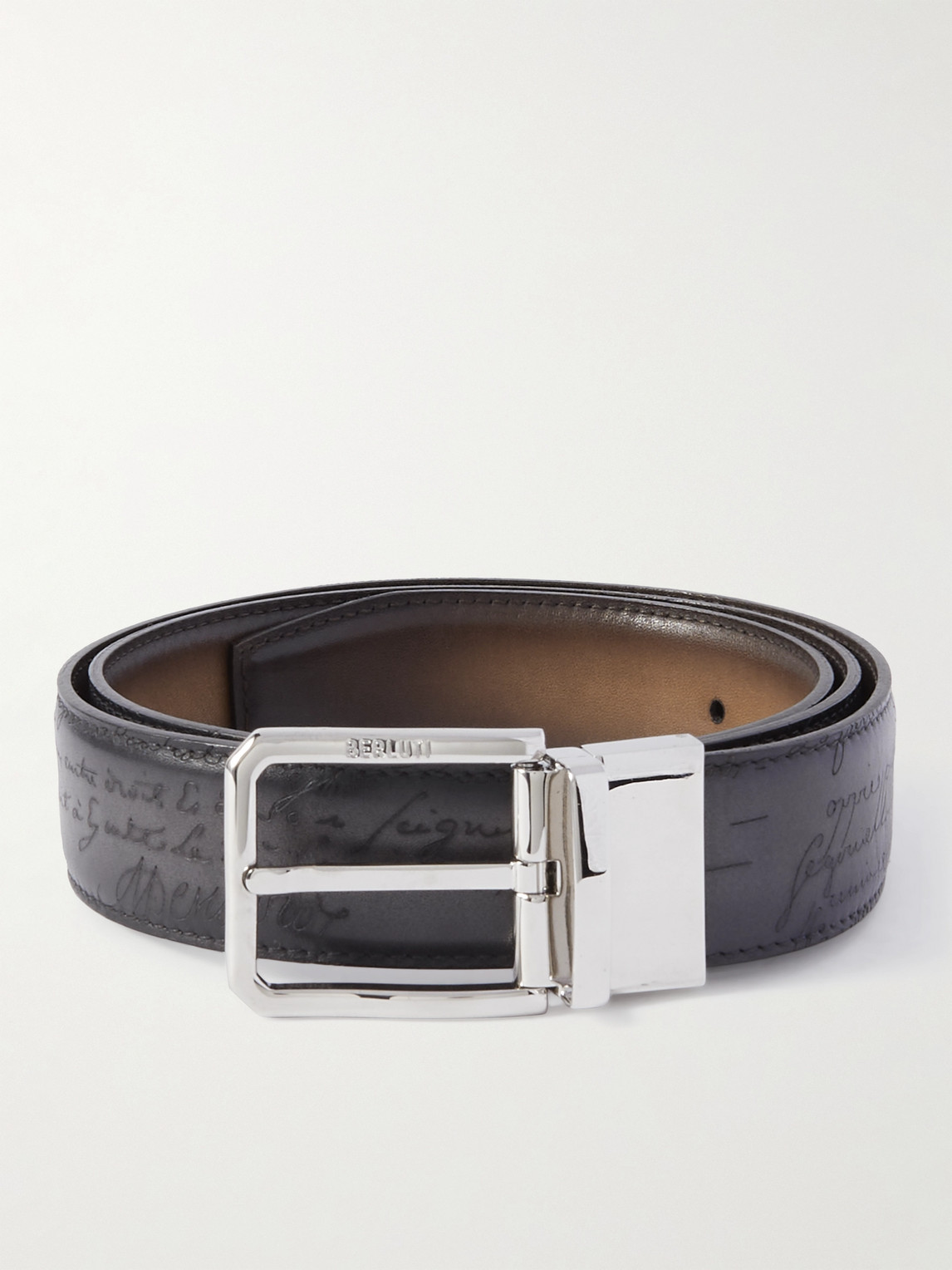 Berluti Scritto 3.5cm Reversible Venezia Leather Belt - Men