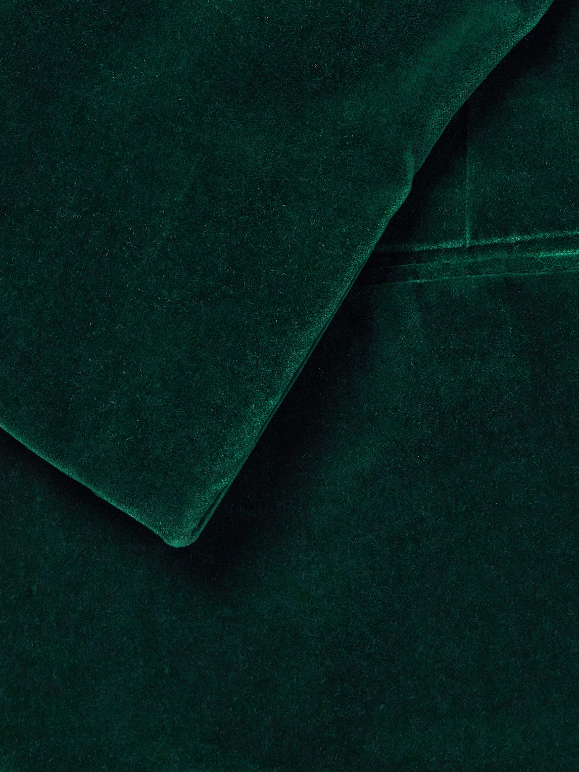 Shop Kingsman Argylle Nehru-collar Cotton-velvet Jacket In Green