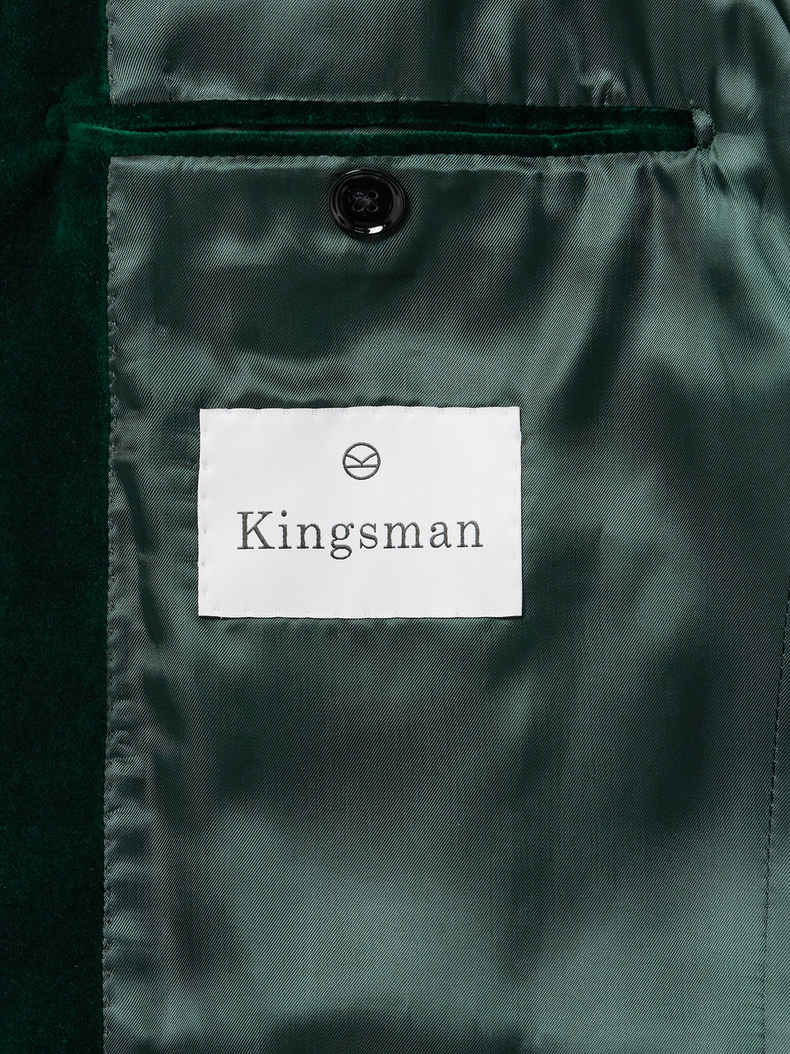 Shop Kingsman Argylle Nehru-collar Cotton-velvet Jacket In Green