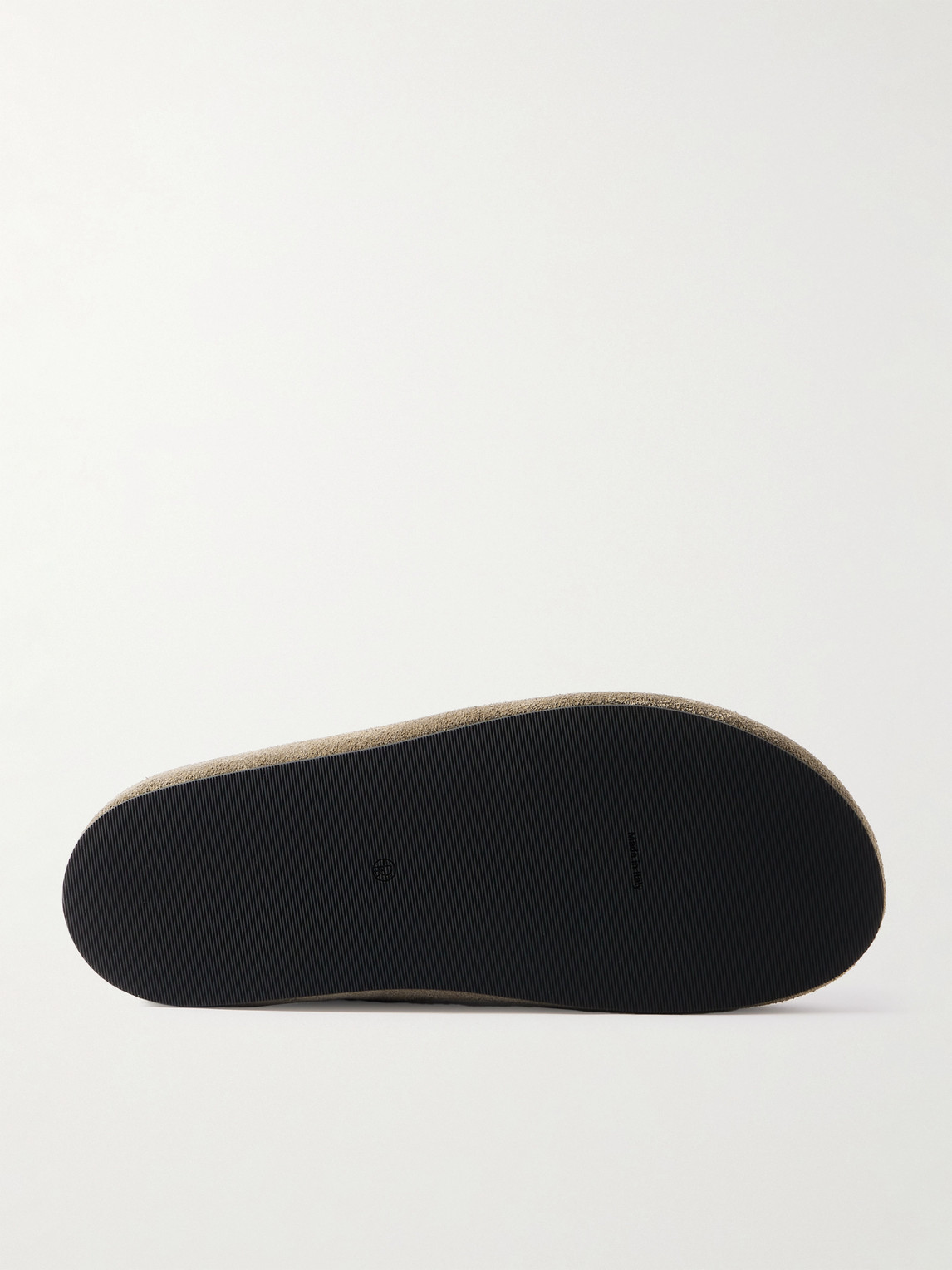 The Row Hugo Leather Slides In Neutrals