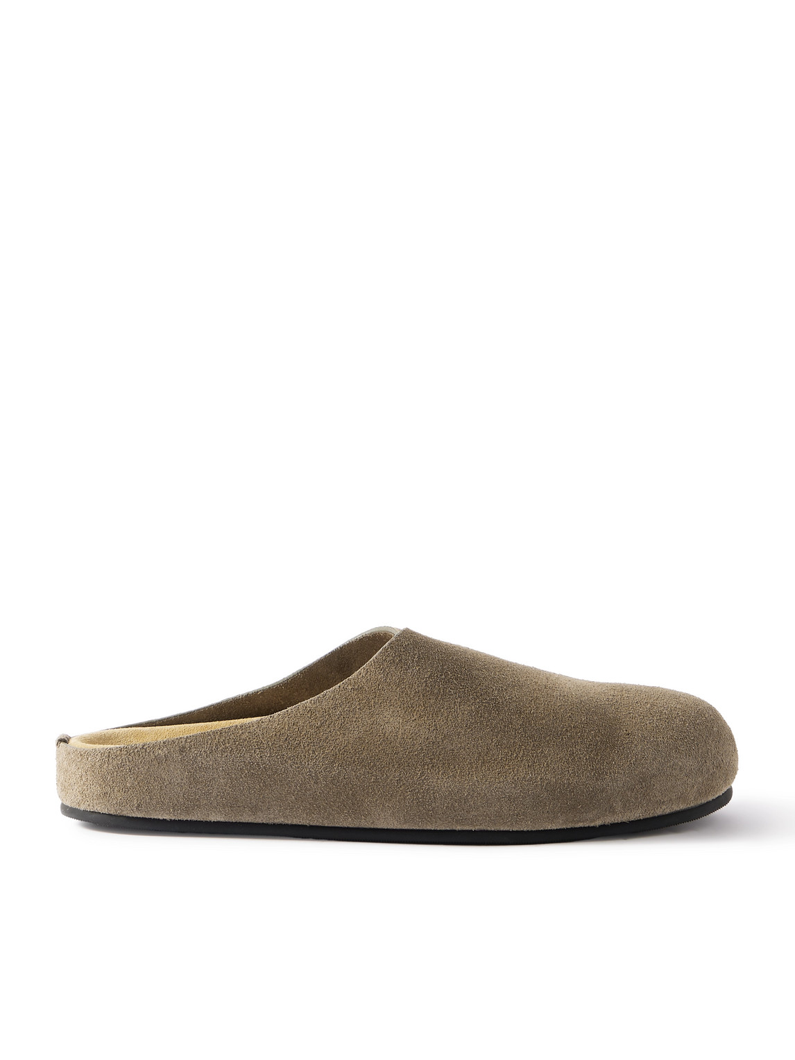 The Row Hugo Leather Slides In Neutrals