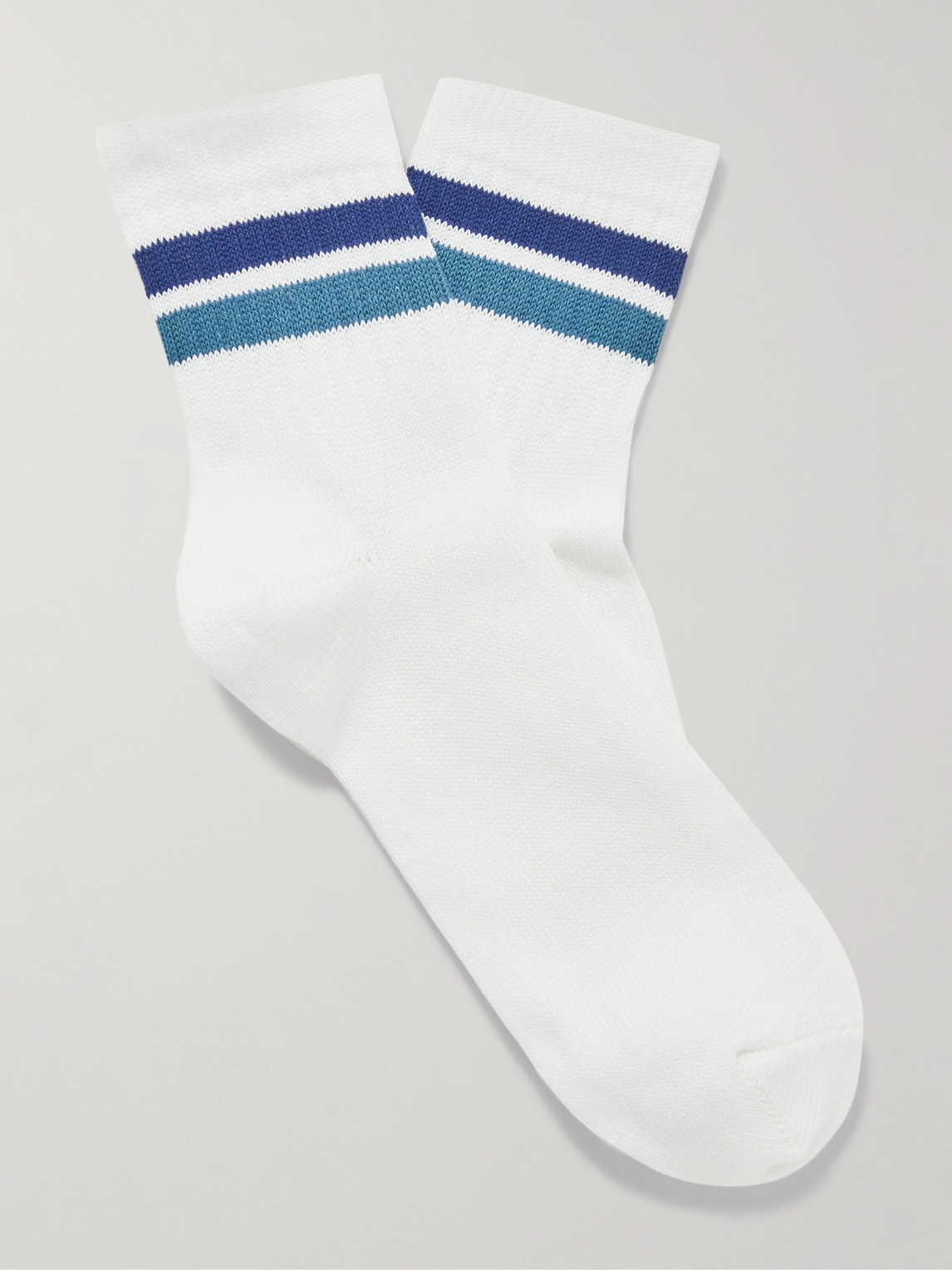 MR P. Striped Ribbed Cotton-Blend Socks - Men