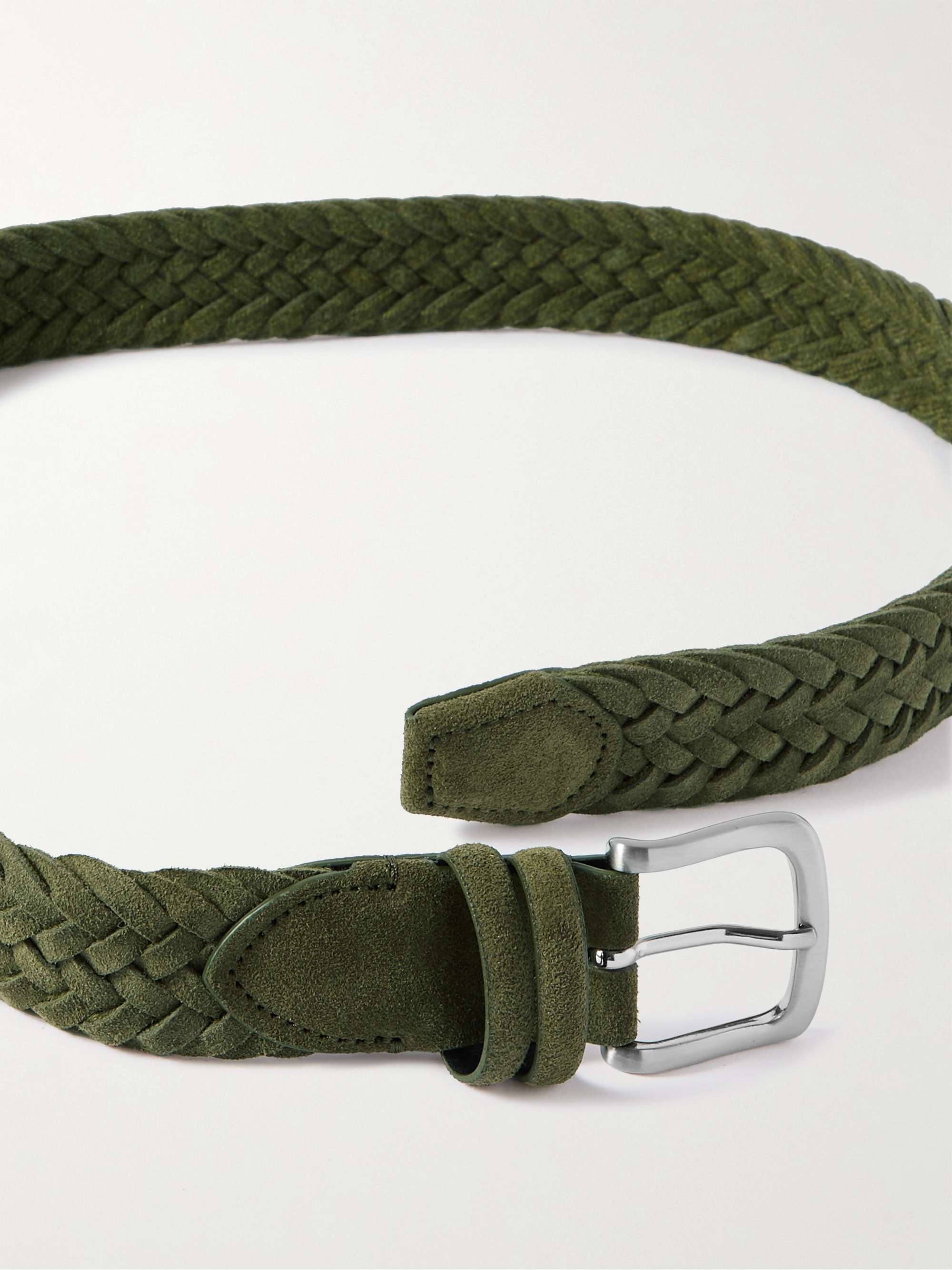 MR P. 3.5cm Woven Suede Belt