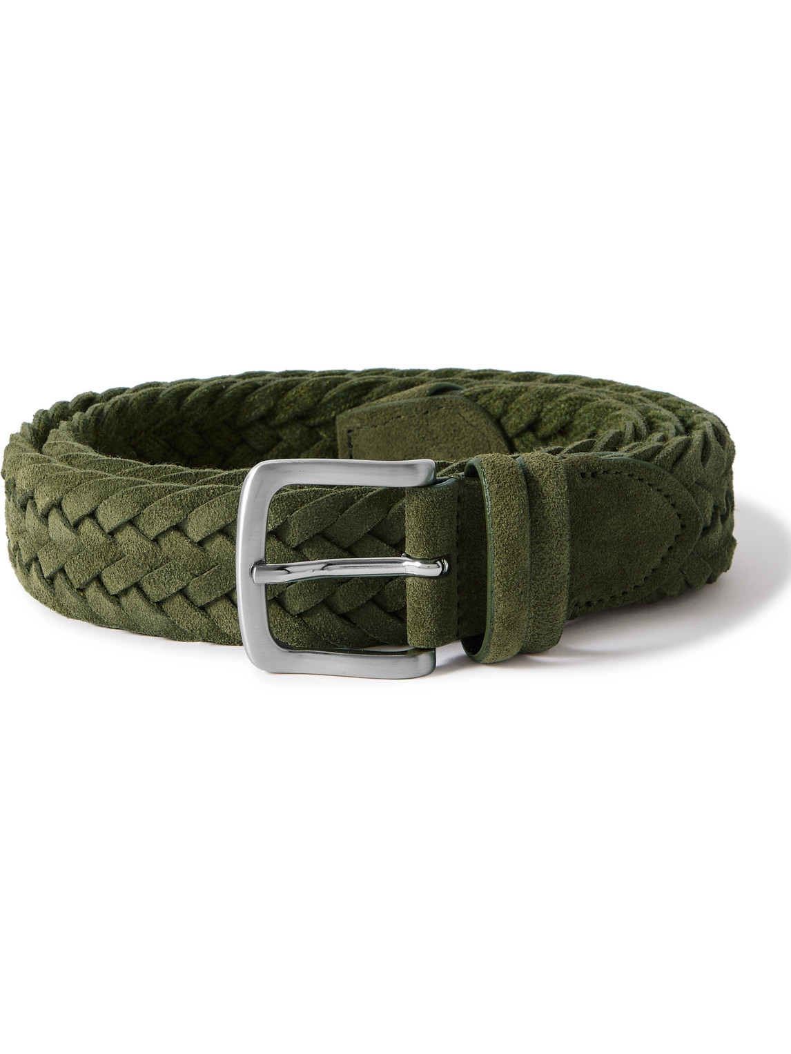 3.5 Braided Suede Belt