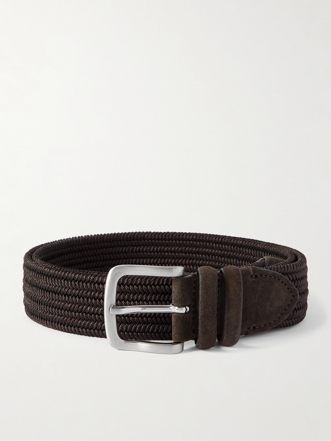 MR P. 3.5cm Suede-Trimmed Woven Belt - Men