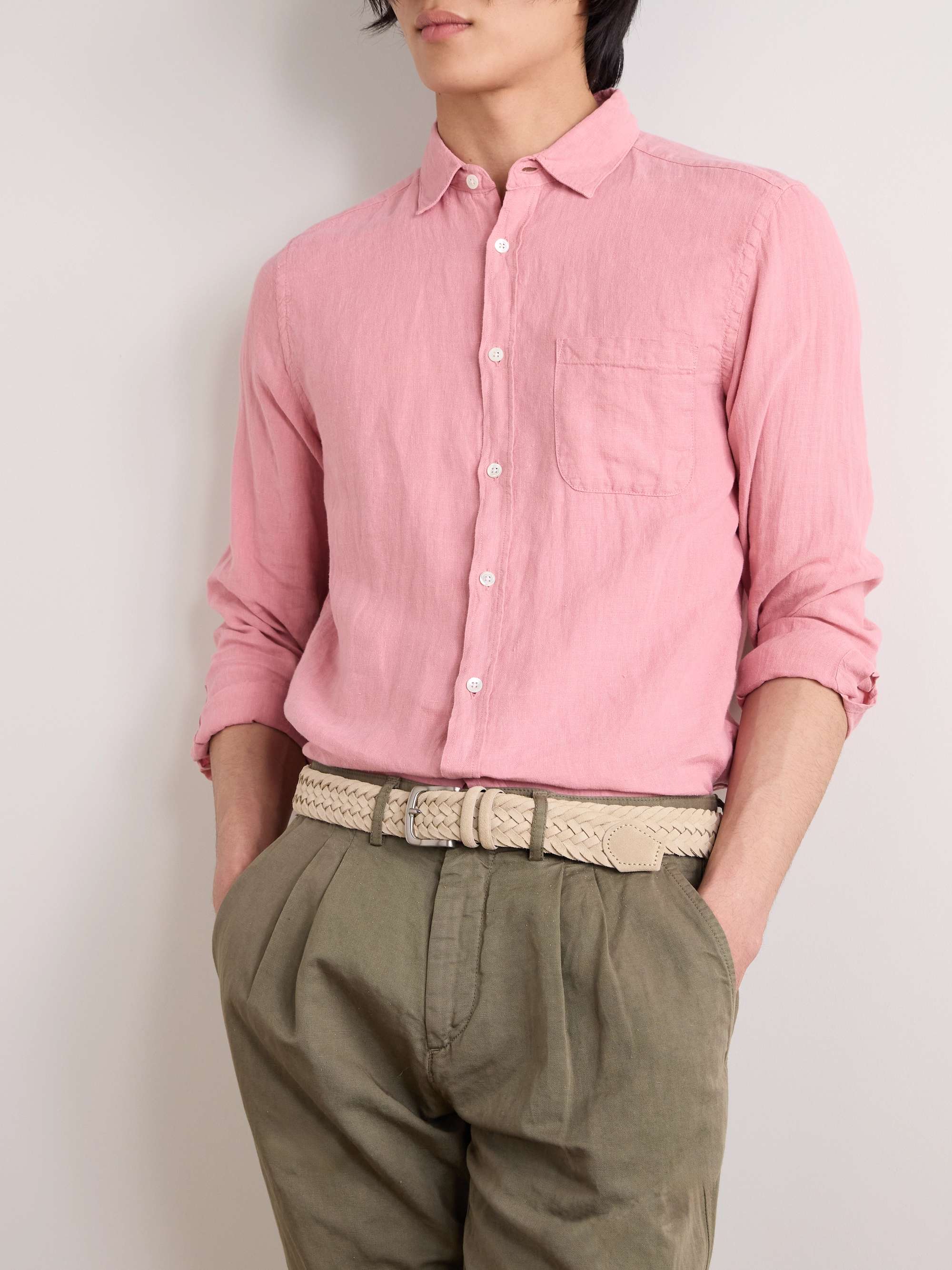 MR P. 3.5cm Woven Suede Belt