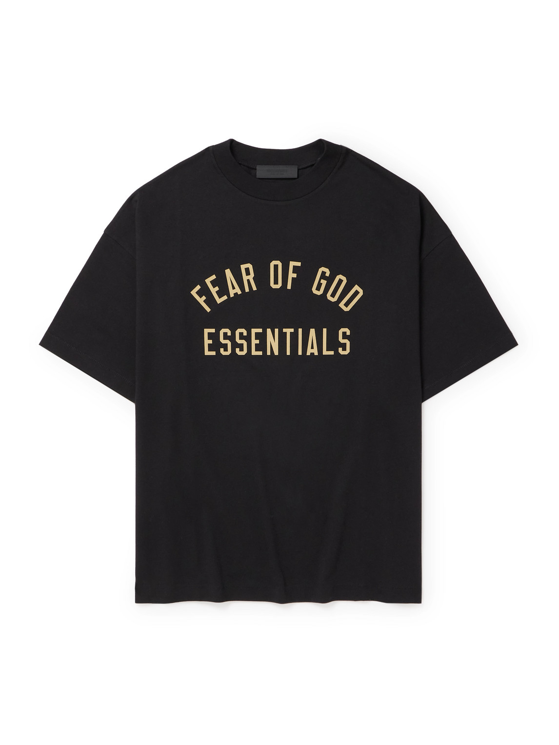 Essentials Oversized Logo-print Cotton-jersey T-shirt In Black