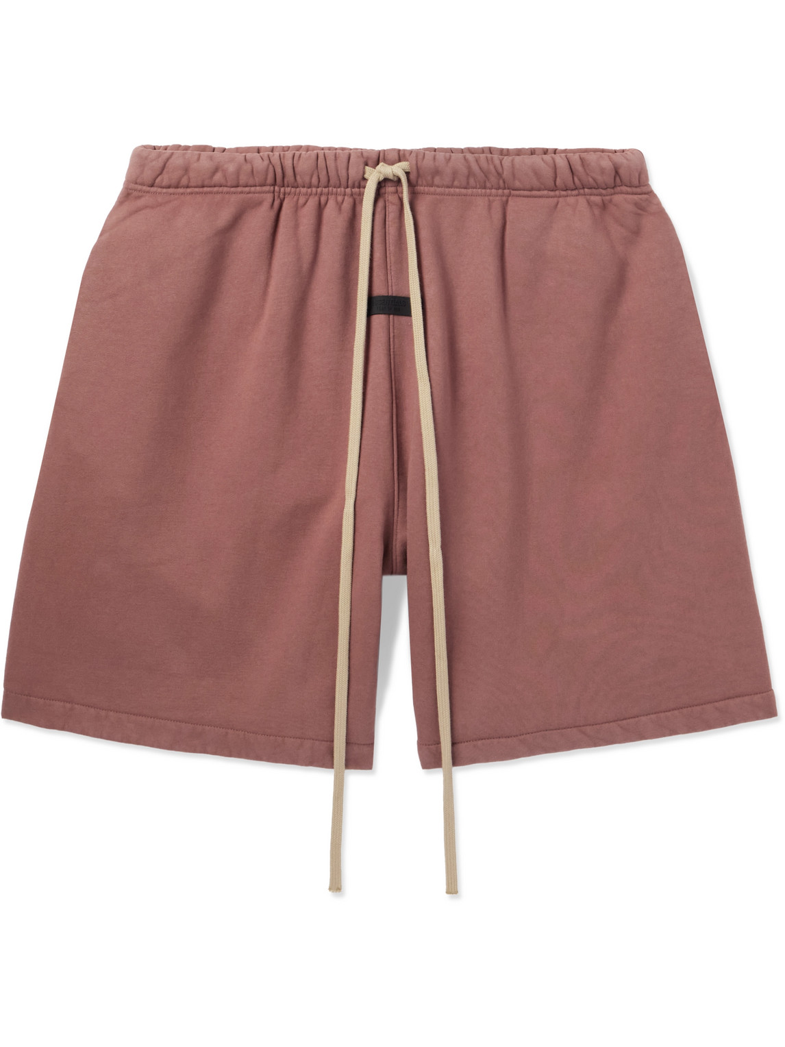 Essentials Wide-leg Logo-appliquéd Cotton-jersey Drawstring Shorts In Red