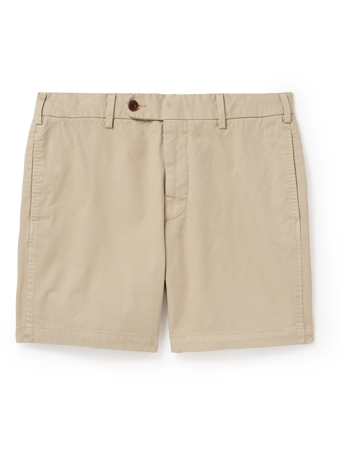 Sid Mashburn Straight-leg Garment-dyed Cotton-twill Shorts In Neutrals