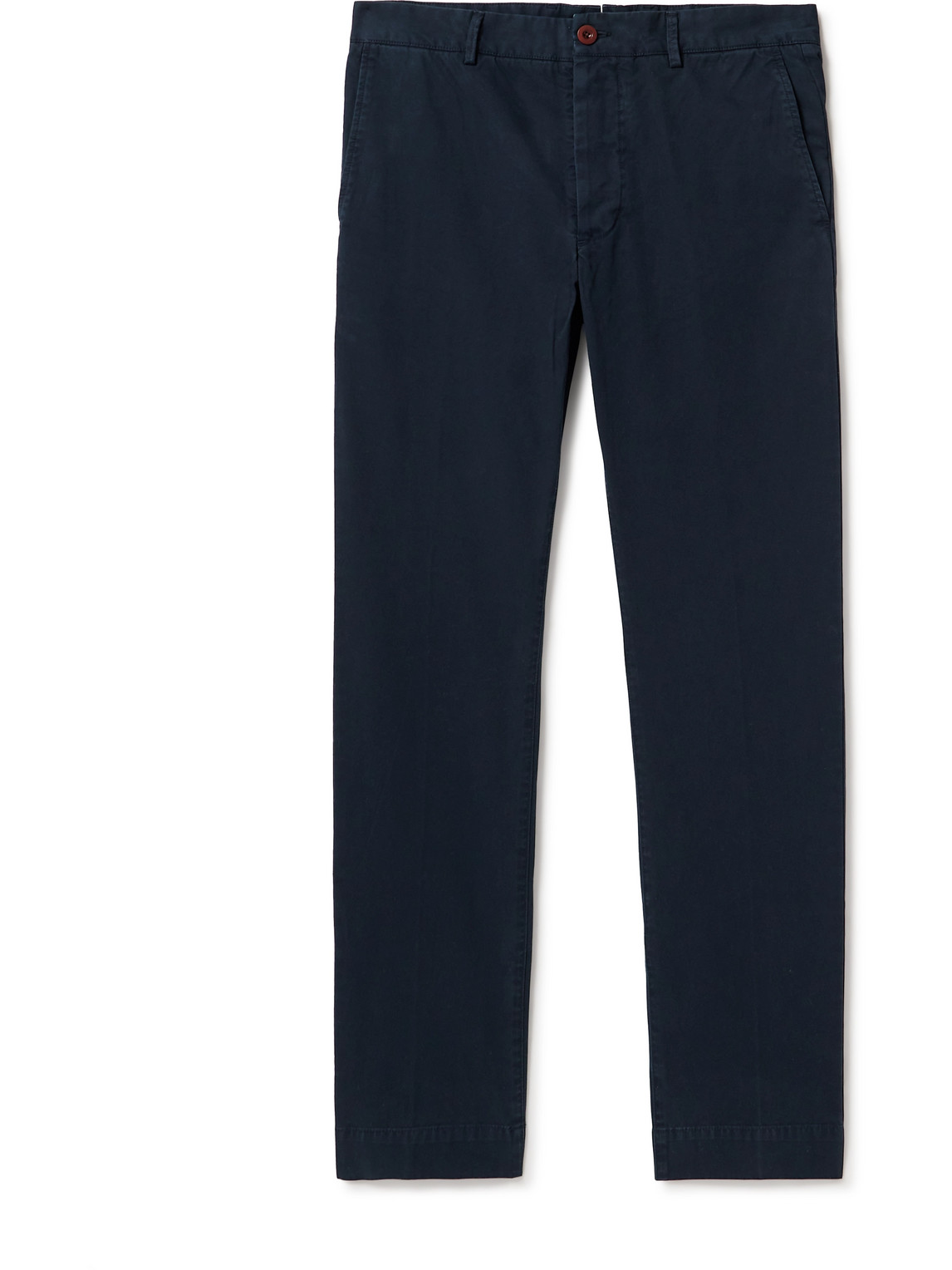Sid Mashburn Field Slim-fit Tapered Garment-dyed Cotton-twill Trousers In Blue