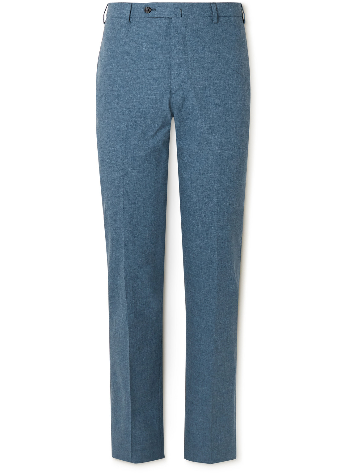 Straight-Leg Virgin Wool, Cotton and Silk-Blend Trousers