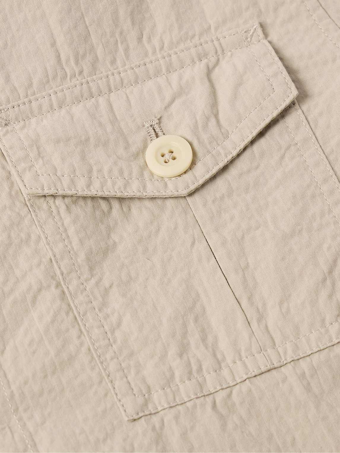  Sid Mashburn - Cotton-seersucker Overshirt - Men - Neutrals - S 