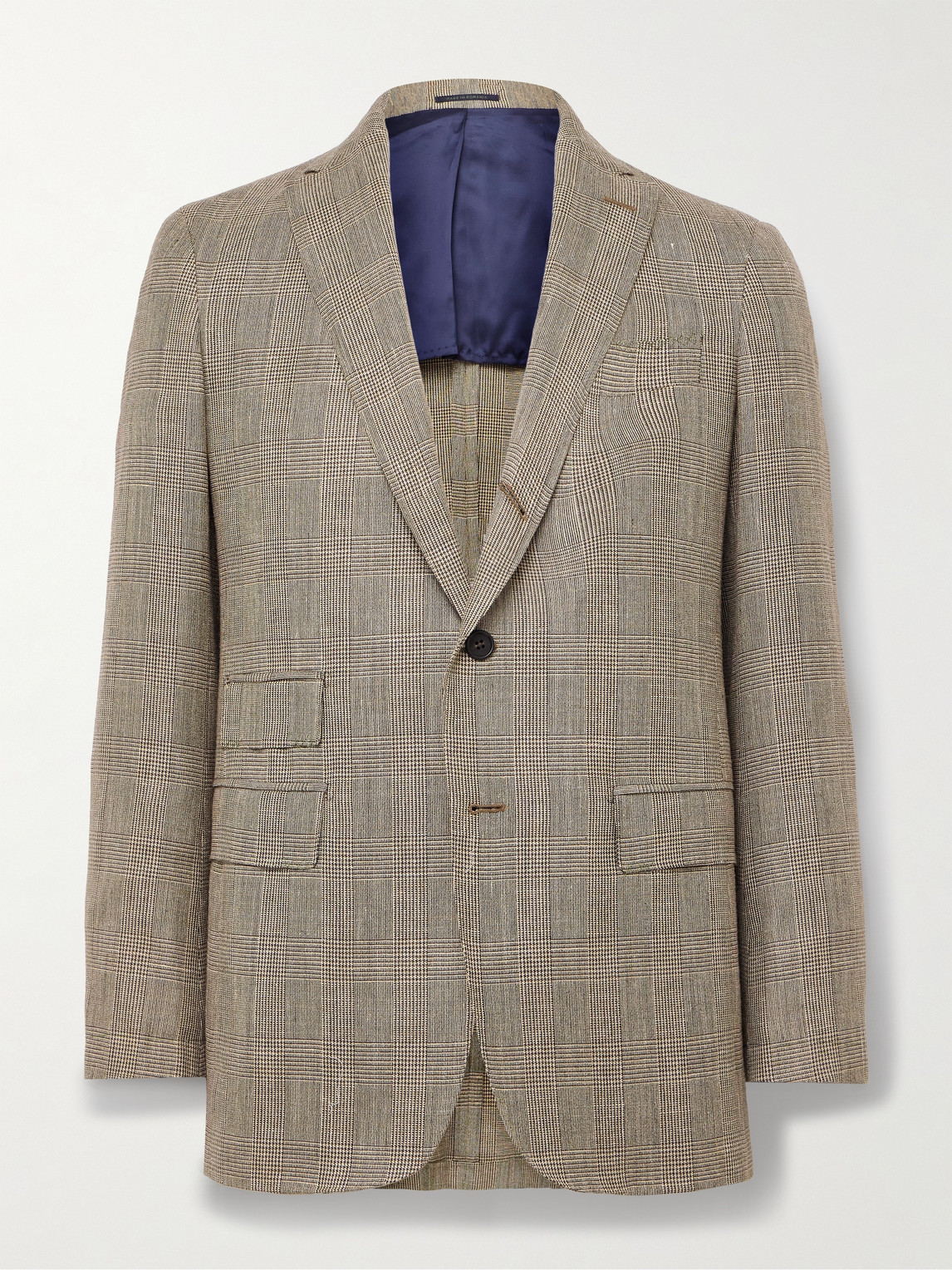 Sid Mashburn – Virgil No.2 Slim-Fit Prince of Wales Checked Cotton, Silk and Linen-Blend Hopsack Blazer