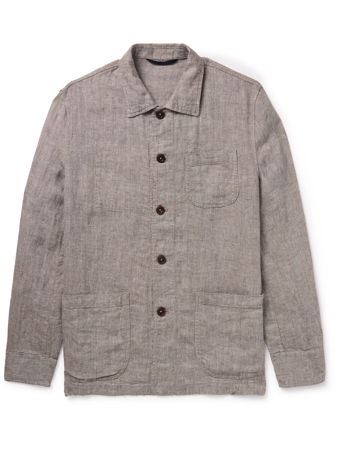 Herringbone Linen Chore Jacket