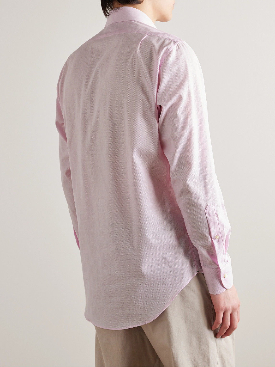  Sid Mashburn - Textured-cotton Shirt - Men - Pink - Uk/us 16.5 