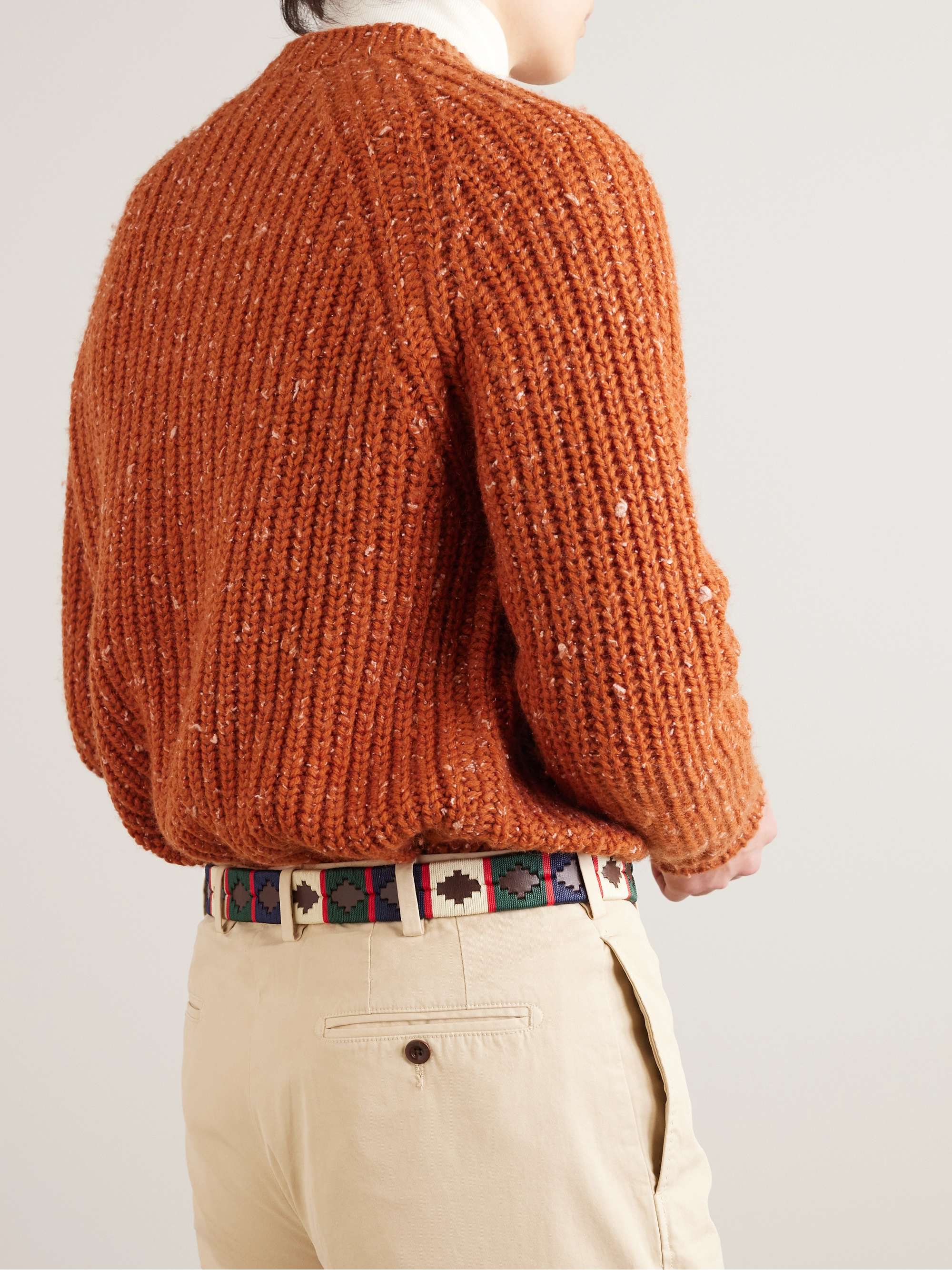SID MASHBURN Polo 2.8cm Embroidered Leather Belt