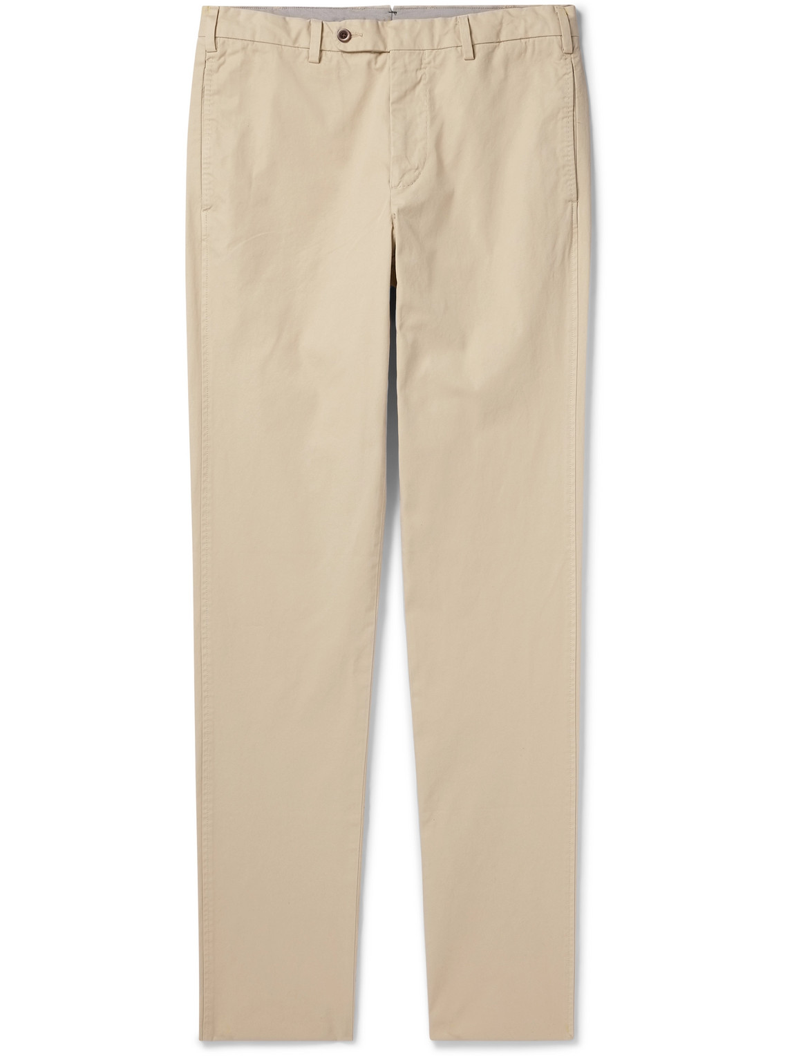 Sid Mashburn Straight-leg Garment-dyed Cotton-twill Trousers In Neutrals