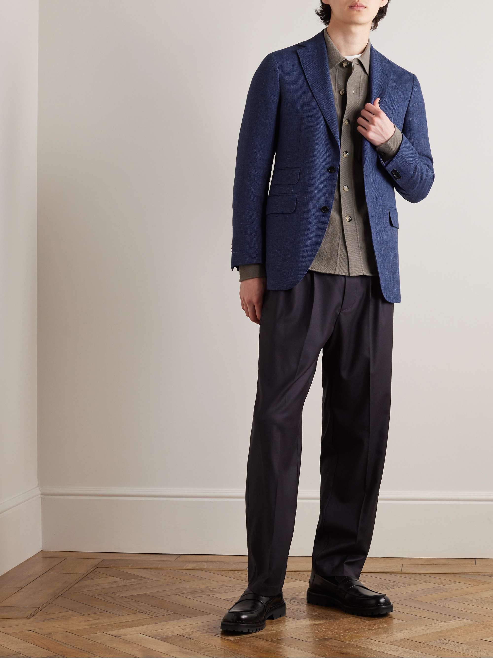 SID MASHBURN Kincaid No. 2 Linen and Wool-Blend Hopsack Blazer for Men ...