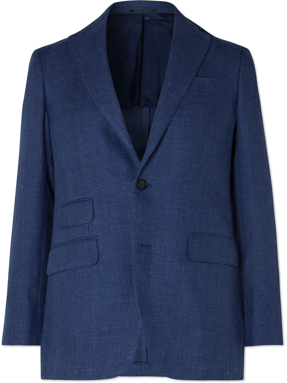 Sid Mashburn Kincaid No. 2 Linen And Wool-blend Hopsack Blazer In Blue
