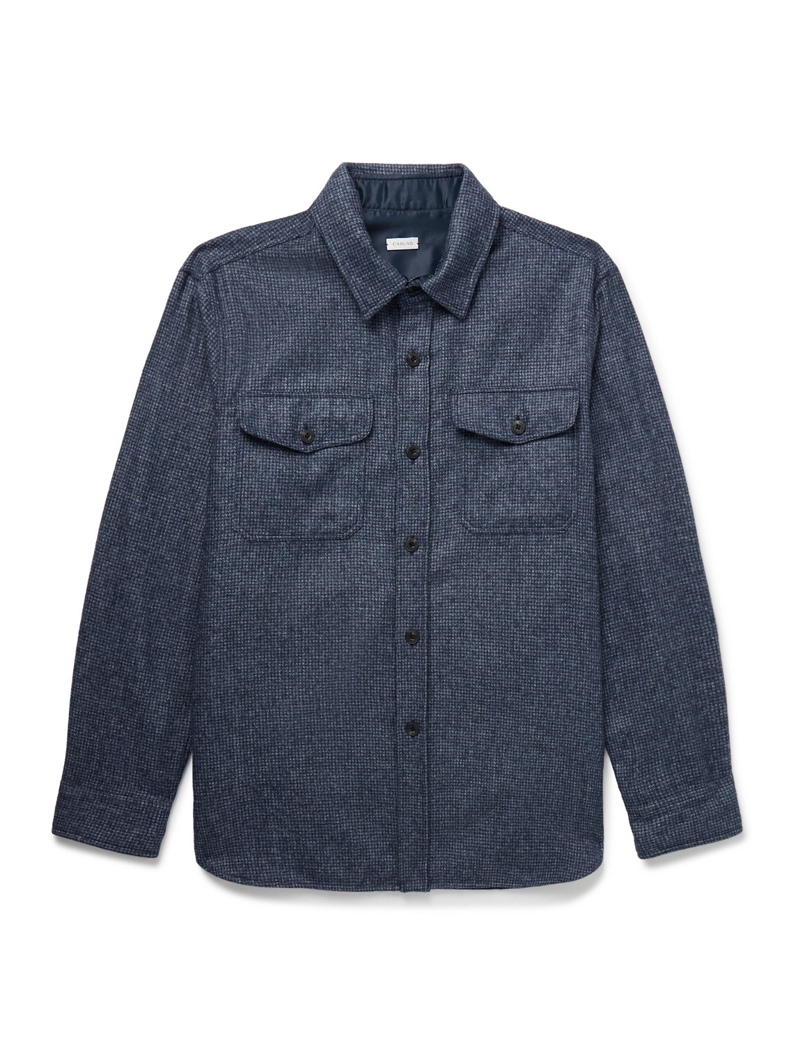 Puppytooth Wool-Blend Overshirt