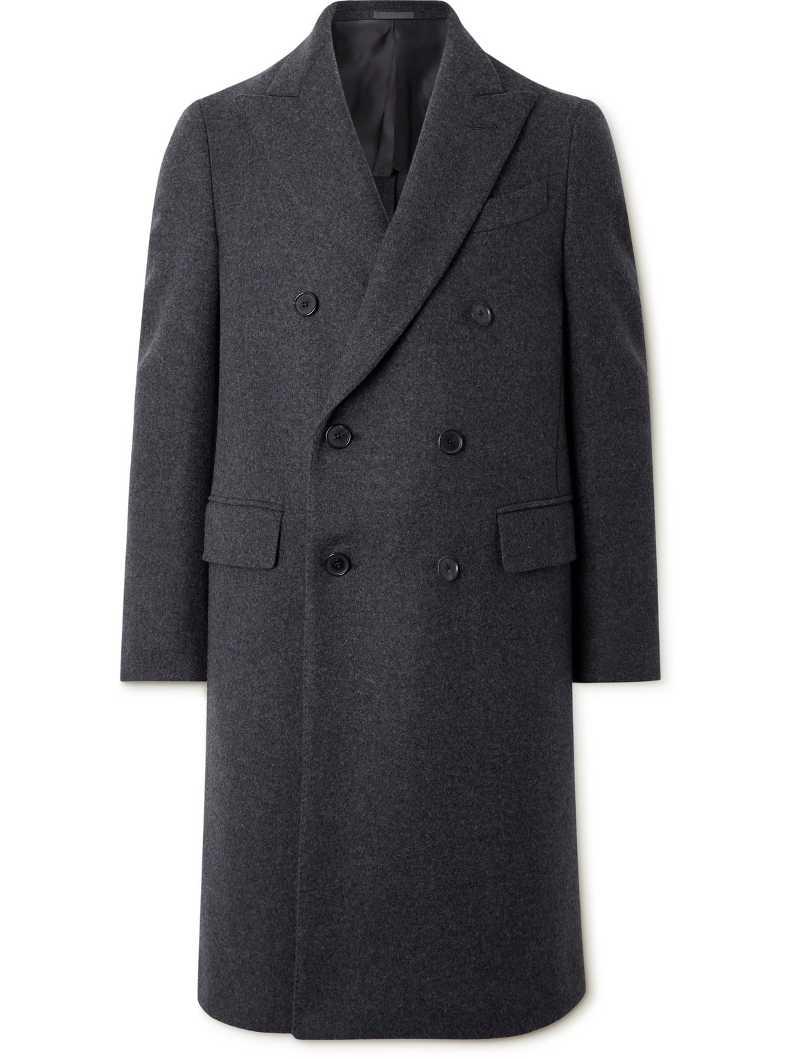 Double-Breasted Wool and Cashmere-Blend Coat