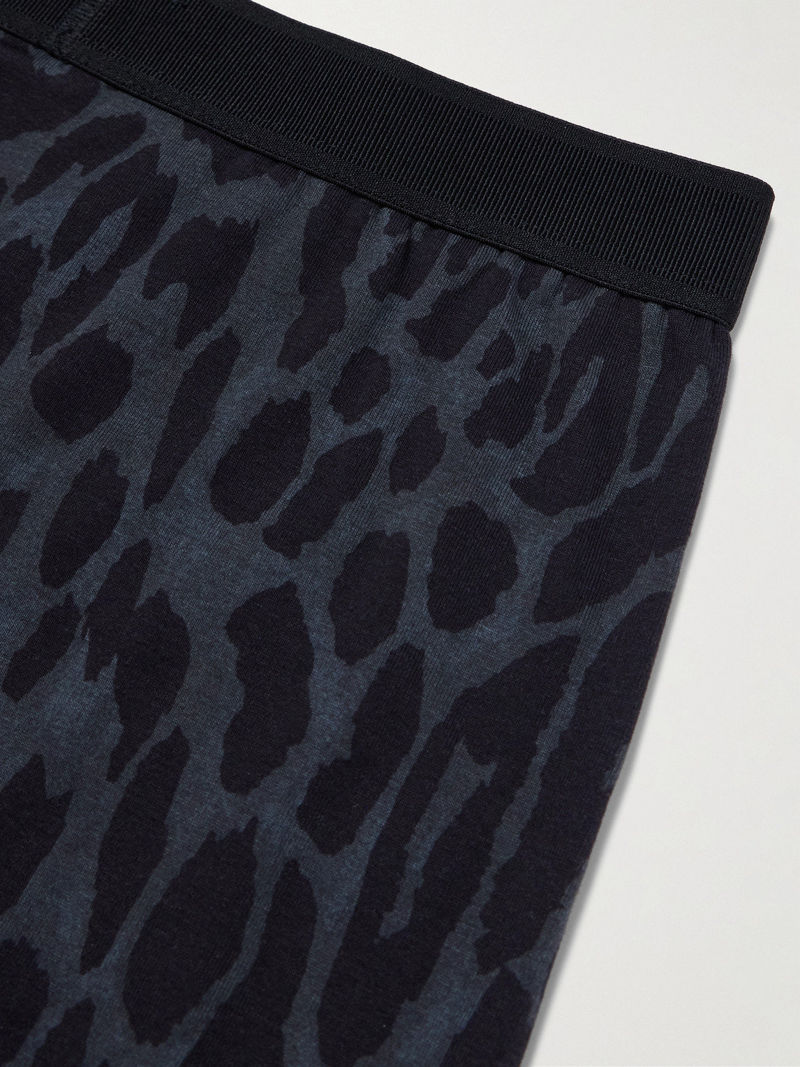 Tom Ford Cheetah-print Stretch-cotton Boxer Briefs In Black