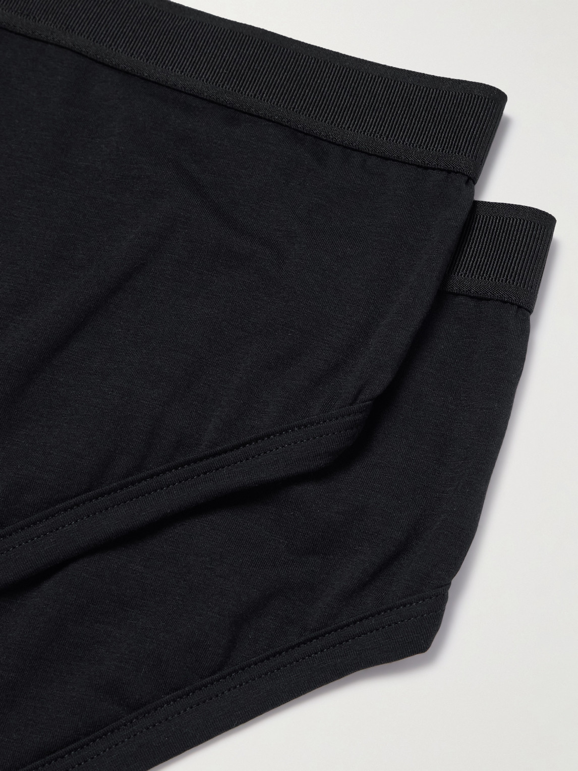 Tom Ford Two-pack Stretch Cotton And Modal-blend Briefs In Black