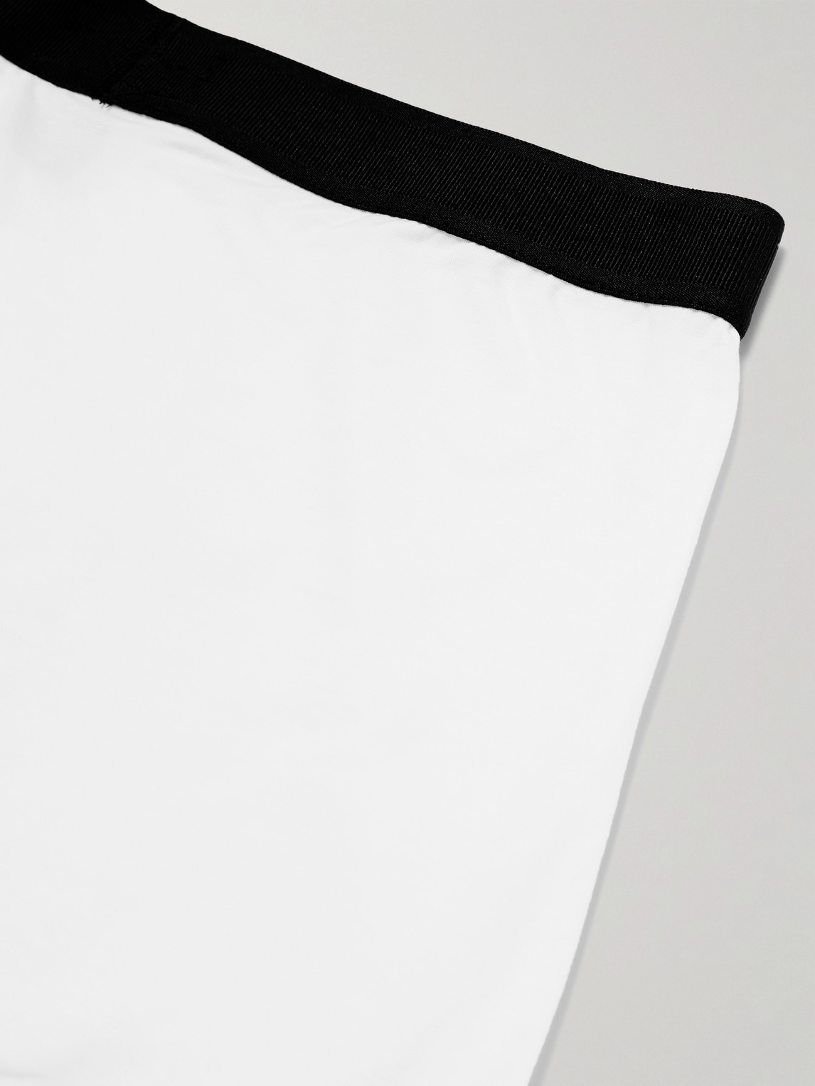 Tom Ford Logo Waistband Stretch-cotton Boxer Shorts In White